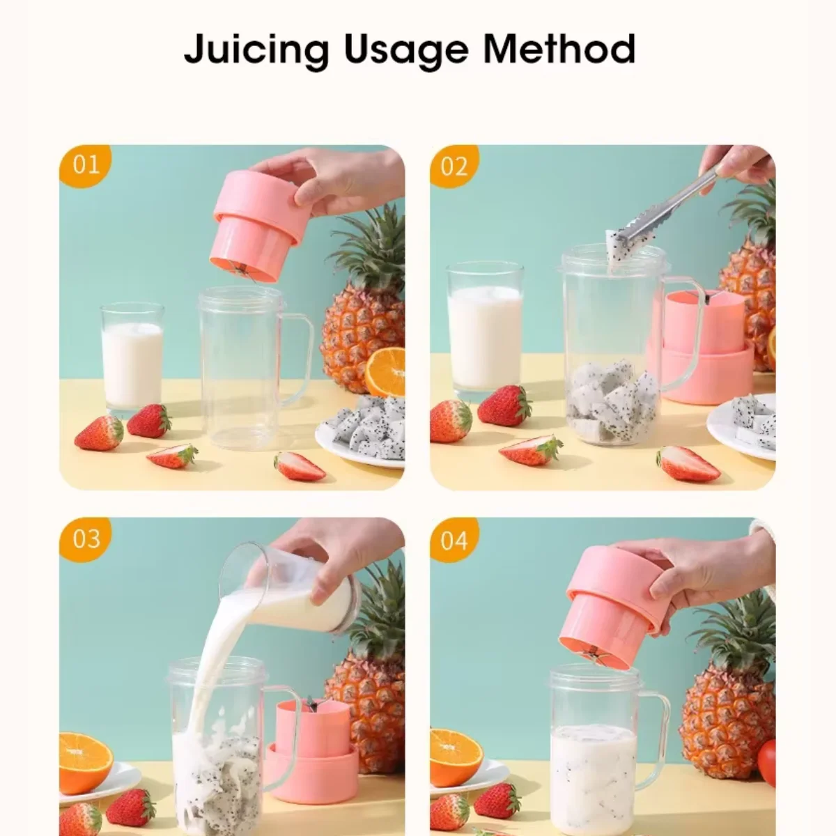 electric juicer bottle with straw electric juicer bottle with straw