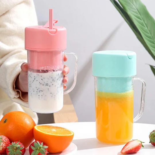 electric juicer bottle with straw electric juicer bottle with straw